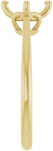 Sužadėtuvių Žiedas „Solitaire“ 14k yellow gold Square 5mm (4)