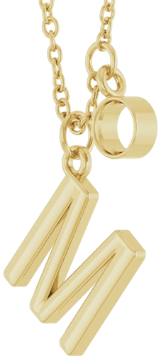 Pakabukas „Accented Initial“ 14k yellow gold Round 3mm (3)