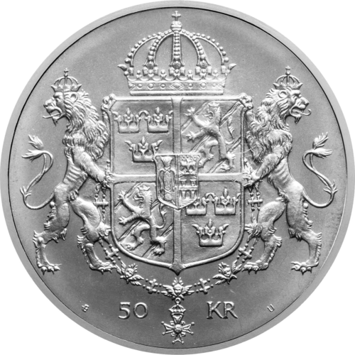 50 Krona Royal Wedding Swedish silver soin (1)
