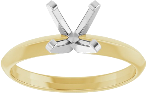 Sužadėtuvių Žiedas „Solitaire“ 14k yellow/white gold Round 6.5mm (3)