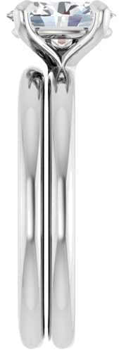 Sužadėtuvių Žiedas „Solitaire“ 950 Platinos Oval 8mm x 6mm (9)