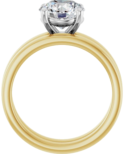 Sužadėtuvių Žiedas „Solitaire“ 14k yellow/white gold Round 8mm (7)