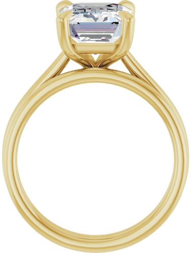 Sužadėtuvių Žiedas „Claw-Prong Solitaire“ 10k yellow gold Emerald 10mm x 8mm (7)