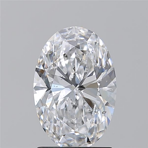 1.7 carat D-SI2 Natūralus Oval Deimantas (1)