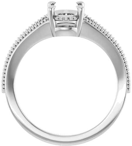 Sužadėtuvių Žiedas „Claw-Prong Solitaire“ 14k white gold Oval 8mm x 6mm (2)