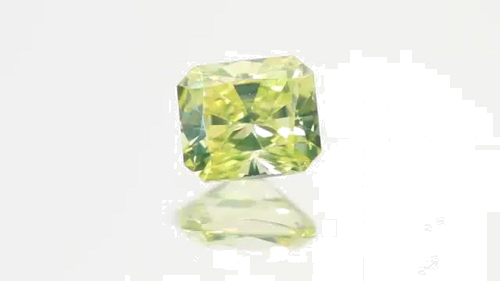 0.59 carat Fancy Intense Greenish Yellow-SI1 Natūralus Emerald Deimantas (1)