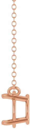 Pakabukas „Solitaire“ 14k rose gold Round 6.5mm (3)