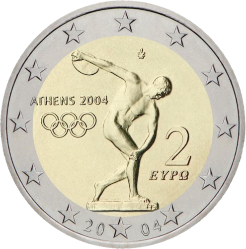 2004 Greece Olympic games 2 euro coin (1)