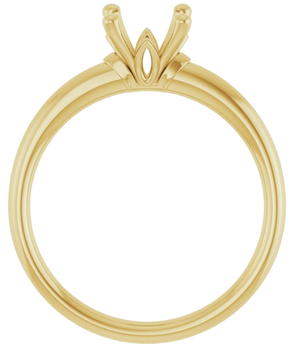Sužadėtuvių Žiedas „Solitaire“ 14k yellow gold Round 6.5mm (2)