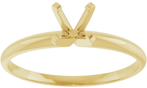 Sužadėtuvių Žiedas „Solitaire“ 14k yellow gold Square 3.75mm (3)