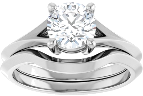 14K White 6.5 mm Round Solitaire Engagement Ring Mounting (8)