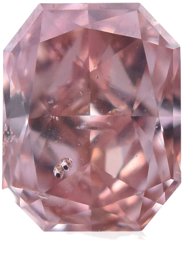 0.18 carat Fancy Orangey Pink-SI2 Natūralus Radiant Deimantas (1)