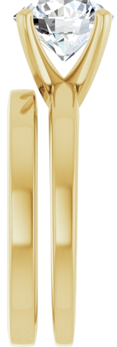 Sužadėtuvių Žiedas „Solitaire“ 585 Geltonojo Aukso Round 8.2mm (9)