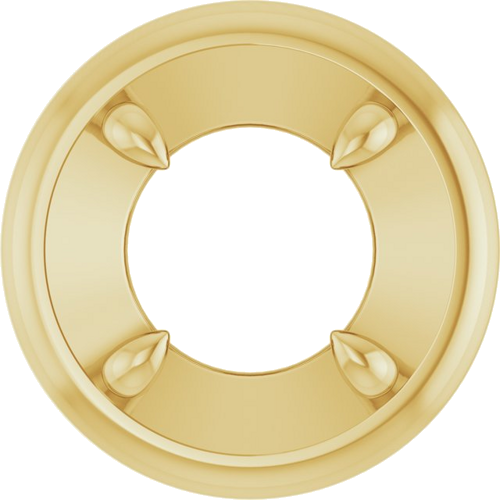 Pakabukas „Solitaire Slide“ 14k yellow gold Round 7mm (1)
