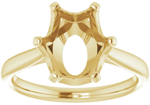 Sužadėtuvių Žiedas „Solitaire“ 14k yellow gold Oval 11mm x 9mm (3)