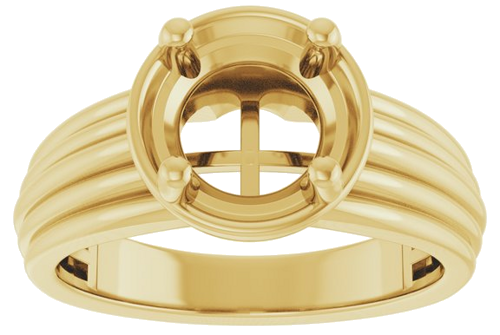 Sužadėtuvių Žiedas „Solitaire Vintage-Inspired“ 14k yellow gold Round 8mm (3)