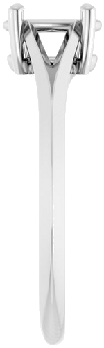 Sužadėtuvių Žiedas „Solitaire“ 585 Baltojo Aukso Oval 7mm x 5mm (4)