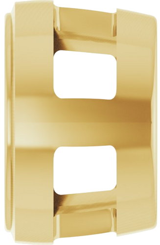 Pakabukas „Round Bezel-Set Slide“ 10k yellow gold Round 6.5mm (3)