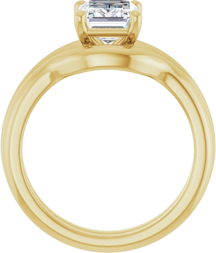 Sužadėtuvių Žiedas 14k yellow gold Emerald 8mm x 6mm (7)