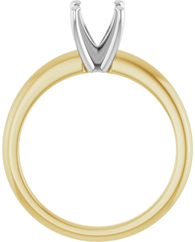 Sužadėtuvių Žiedas 14k yellow/white gold Square 5mm (2)