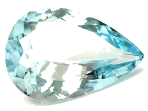 5.8 carat BLUE Pear Aquamarine (1)