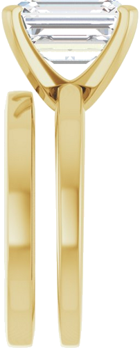 Sužadėtuvių Žiedas „Solitaire“ 10k yellow gold Emerald 10mm x 8mm (9)