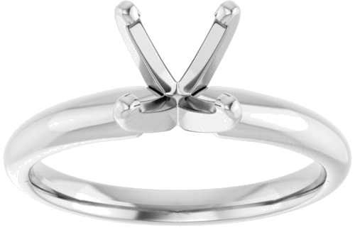 Sužadėtuvių Žiedas „Solitaire“ 950 Platinos Round 6mm x 6.6mm (3)