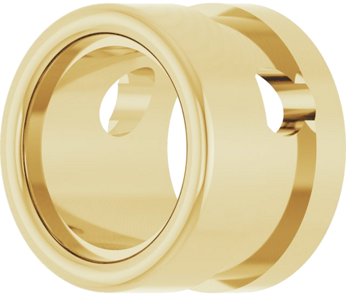 14K Yellow 5.2 mm Round Bezel-Set Slide Pendant Mounting (2)