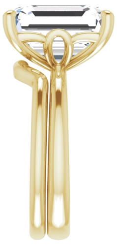 Sužadėtuvių Žiedas „Solitaire“ 417 Geltonojo Aukso Emerald 12mm x 10mm (9)