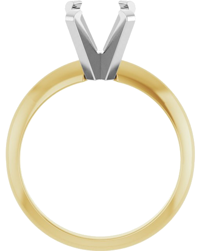 Sužadėtuvių Žiedas „Heavy Solitaire“ 585 Baltojo Ir Geltonojo Aukso Emerald 8mm x 6mm (2)