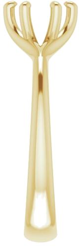 10K Yellow 6 mm Round Engagement Ring Mounting (4)