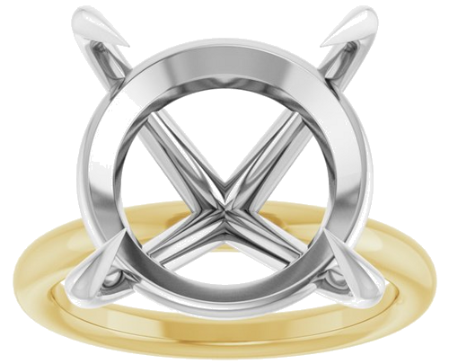 Sužadėtuvių Žiedas „Claw-Prong Solitaire“ 14k yellow/white gold Round 16mm (3)