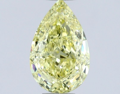 0.67 carat Fancy Intense Yellow-SI1 Natūralus Pear Deimantas (1)