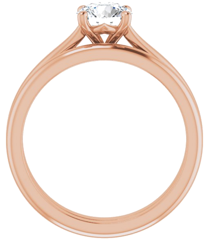 Sužadėtuvių Žiedas „Solitaire“ 18k rose gold Round 6mm (7)