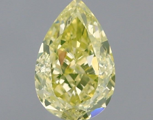 0.53 carat Fancy Yellow-SI1 Natūralus Pear Deimantas (1)