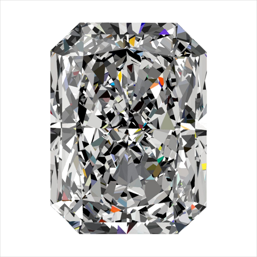 0.43 carat G-SI2 Natūralus Radiant Deimantas (1)