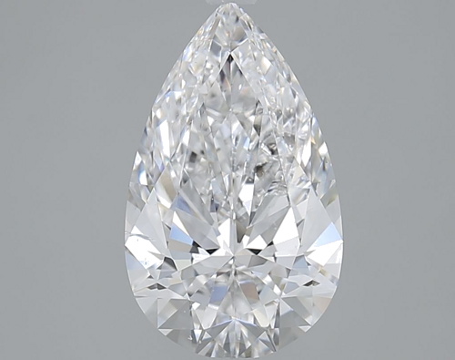 3.02 carat D-SI2 Natūralus Pear Deimantas (1)