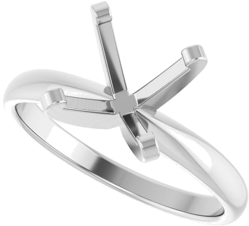 Sužadėtuvių Žiedas „Solitaire“ 585 Baltojo Aukso Round 9mm (5)