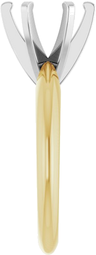 Sužadėtuvių Žiedas „Solitaire“ 14k yellow gold & platinum Round 8.2mm (4)