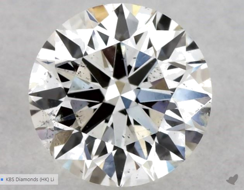 0.4 carat G-SI2 Excellent cut Natūralus Round Deimantas (1)