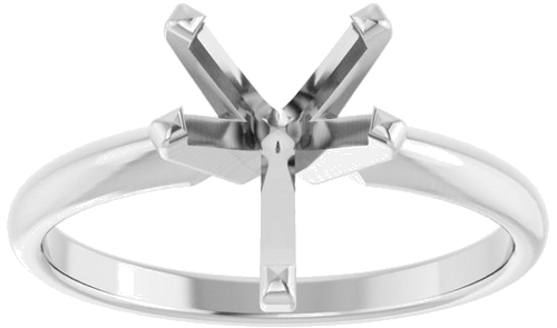 14K White 10x6.5mm Pear Solitaire Engagement Ring Mounting (3)