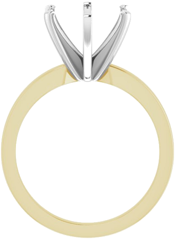 Sužadėtuvių Žiedas „Solitaire“ 14k yellow/white gold Round 10mm (2)