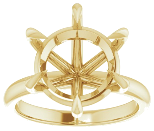 Sužadėtuvių Žiedas „Claw-Prong“ 18k yellow gold Round 12mm (3)