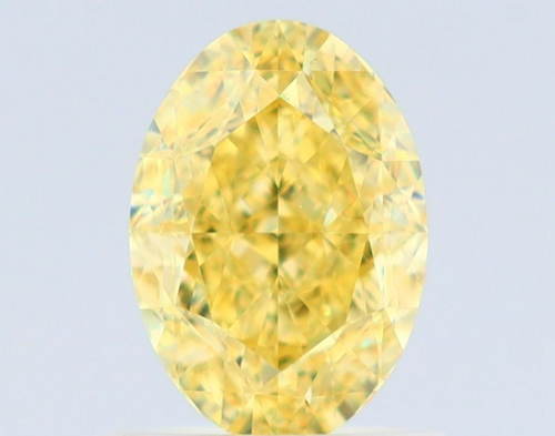 1.05 carat Fancy Intense Yellow-VVS1 Natūralus Oval Deimantas (1)