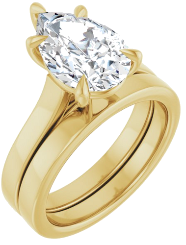 Sužadėtuvių Žiedas „Claw-Prong“ 14k yellow gold Pear 12mm x 8mm (6)