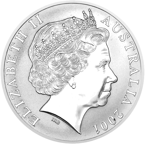 1 oz сребърна Кенгуру 2001 Австралия сребърна монета (2)