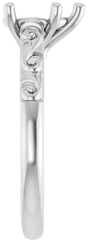 Sužadėtuvių Žiedas „Solitaire“ 585 Baltojo Aukso Pear Shape 8mm x 6mm (4)