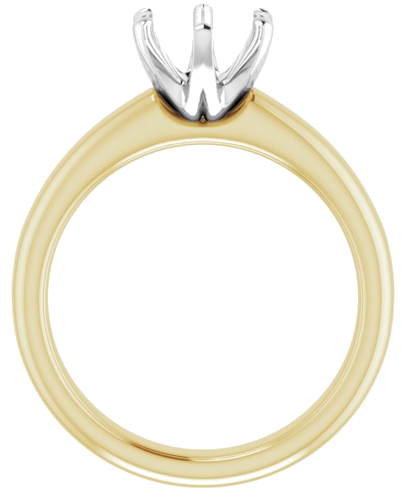 18K Yellow   Platinum 7.4 mm Round Solitaire Engagement Ring Mounting (2)