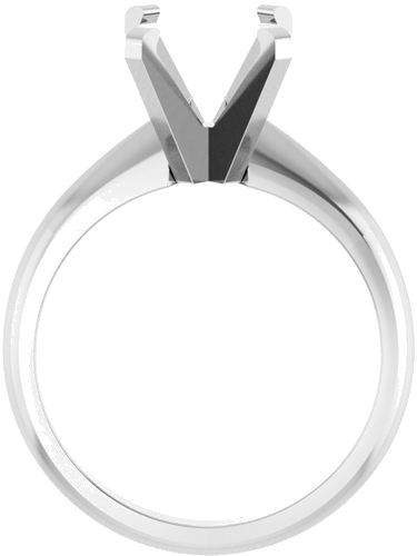 Sužadėtuvių Žiedas „Solitaire“ 14k white gold Oval 10mm x 8mm (2)