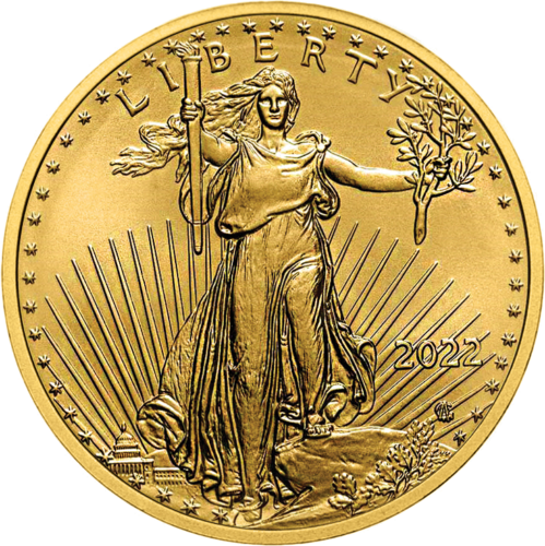 1/2 oz Американский Орел 2022 золотая монета (2)